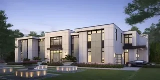 Modern building exterior rendering